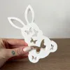 Wielkanocny Zajączek Figurka Płaska z Motylkami